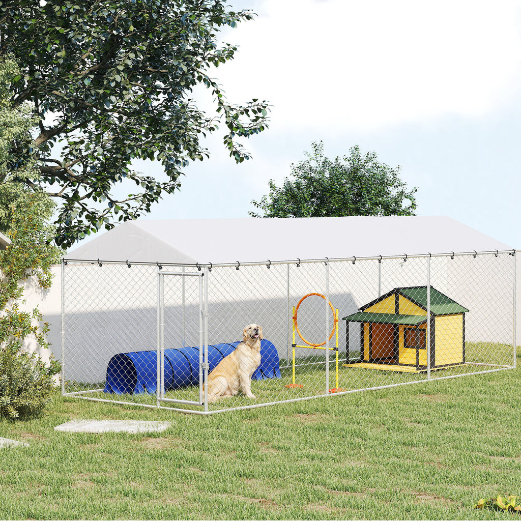 Dog Kennel Outdoor for Small to Large Dogs with Waterproof Roof