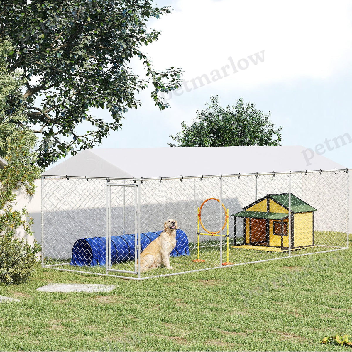 Dog Kennel Outdoor for Small to Large Dogs with Waterproof Roof – view 5