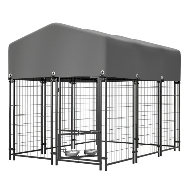 Outdoor Dog Kennel with Roof