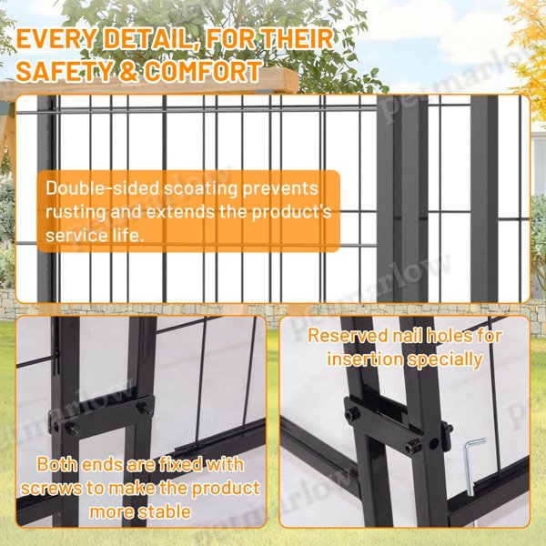 Outdoor Dog Kennel with Roof – view 3
