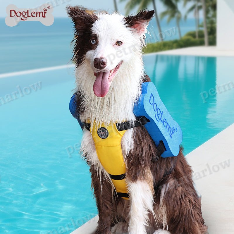 Dog Life Jacket Swimming Safety Vest Adjustable Life Preserver With Rescue Handle Reflective Float Coat – view 3