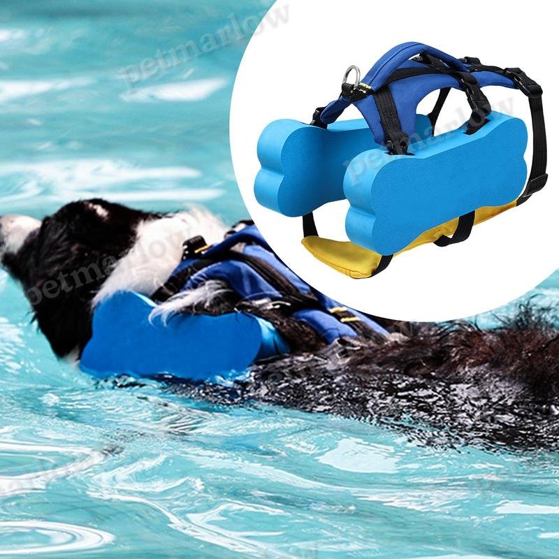 Dog Life Jacket Swimming Safety Vest Adjustable Life Preserver With Rescue Handle Reflective Float Coat – view 6