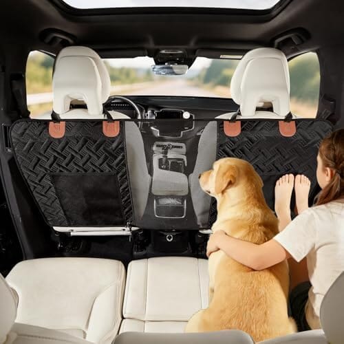Dog Net for Car Divider Pet Barrier with Mesh Organizer