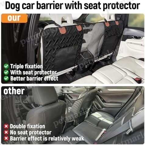 Dog Net for Car Divider Pet Barrier with Mesh Organizer – view 2