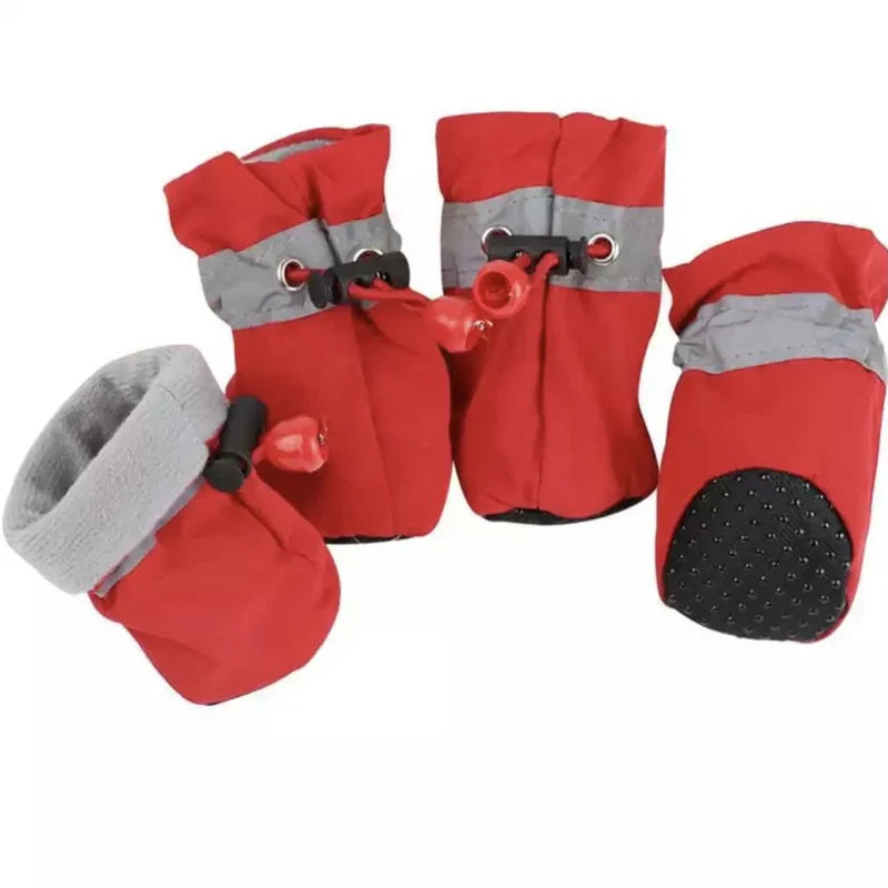 Dog Paw Shoes for Winter – Red / XS 1 - 2 kg