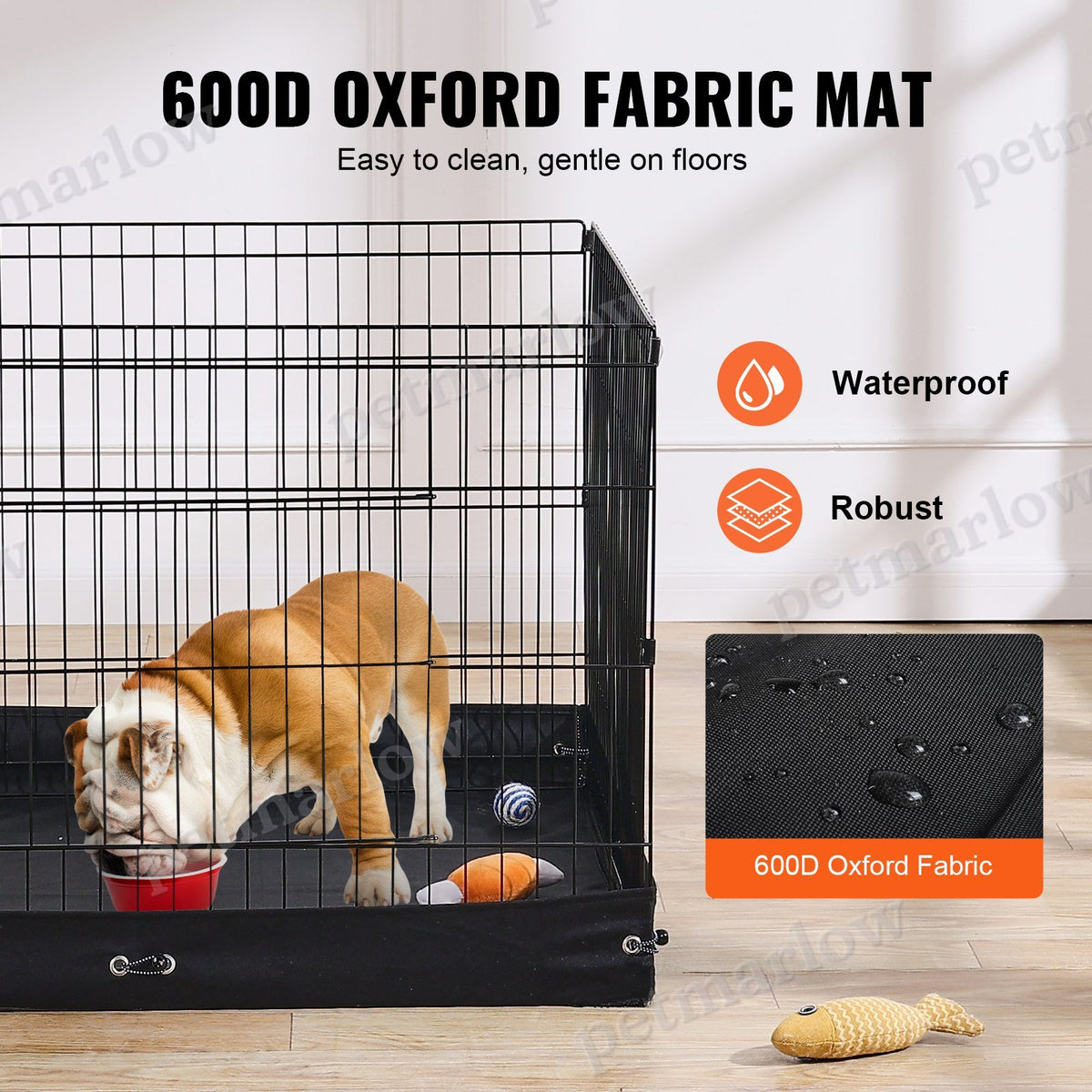 Dog Playpen 4 Panels Foldable Exercise Pen for Small Pets – view 6