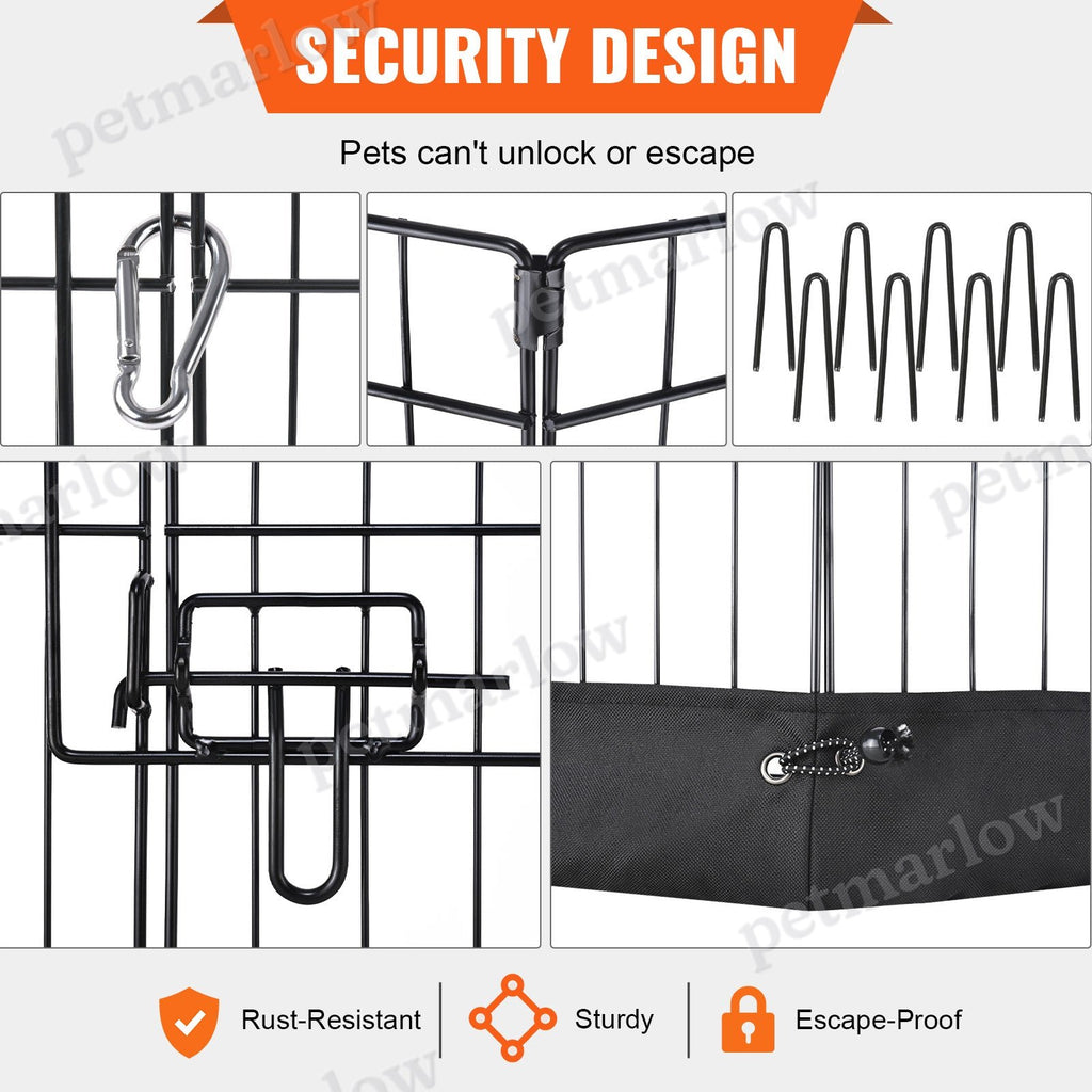 Dog Playpen 8 Panels Foldable – view 4
