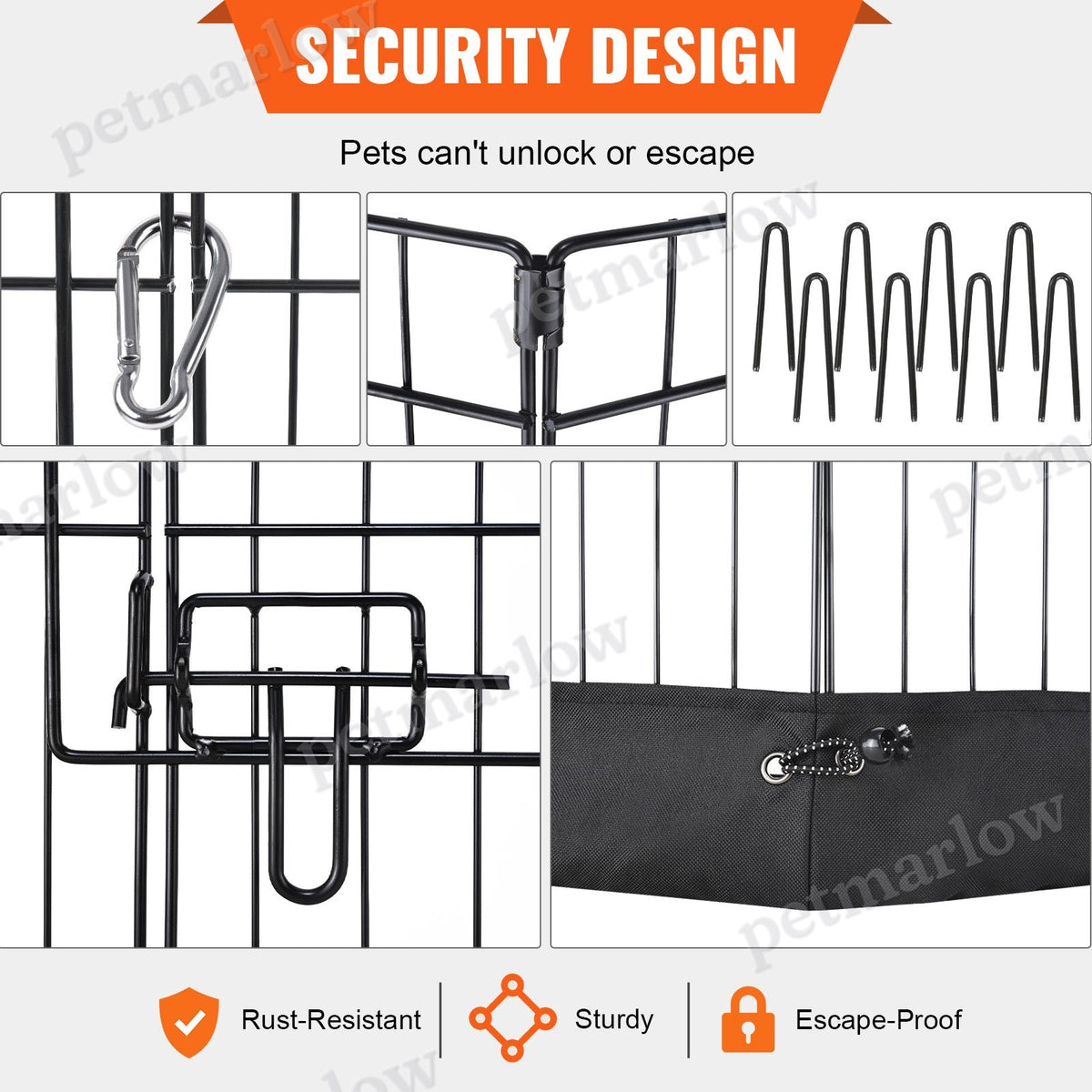 Dog Playpen 8 Panels Foldable – view 4