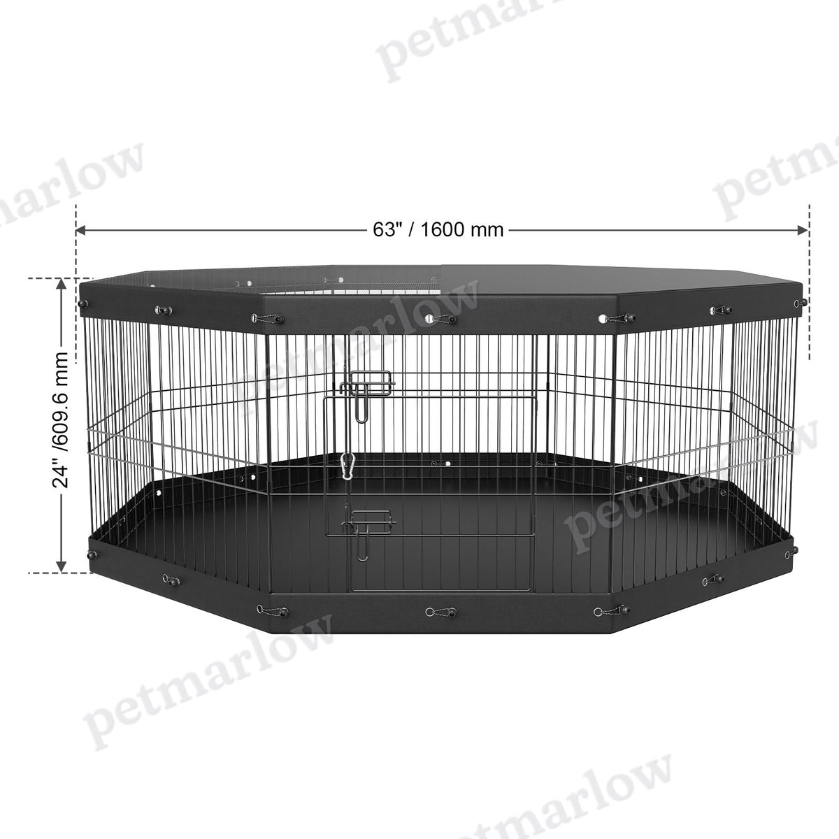 Dog Playpen 8 Panels Foldable – view 5