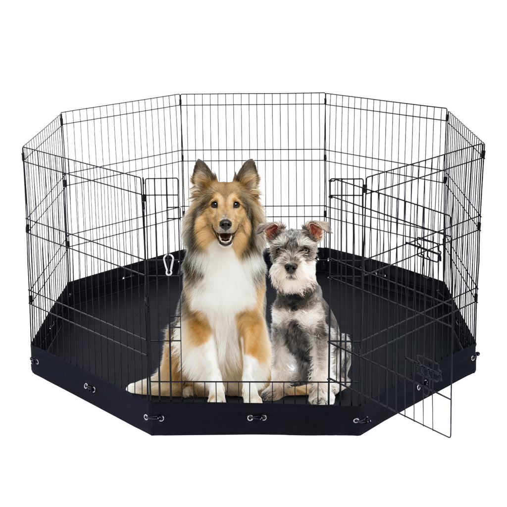 Dog Playpen 8 Panels Foldable Metal Exercise Pen for Medium Pets