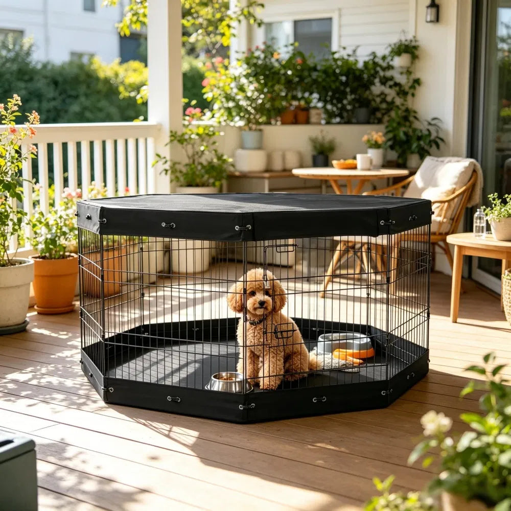 Dog Playpen for Medium Pets with Easy Access – view 2