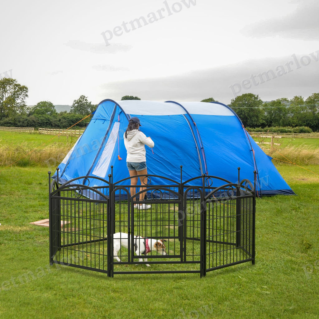 Dog Playpen Indoor 24 Inch Heavy Duty Metal Fence for Pets – view 2