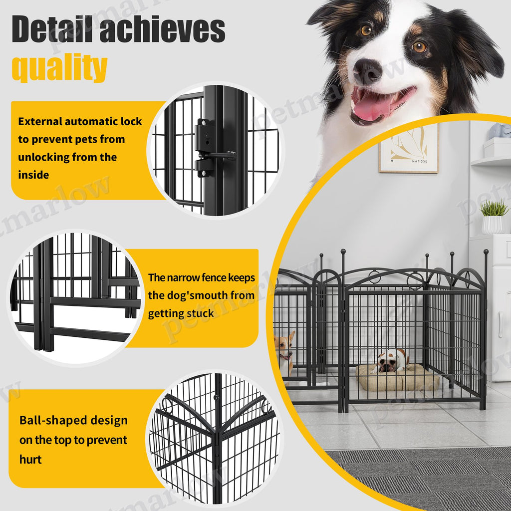 Dog Playpen Indoor 24 Inch Heavy Duty Metal Fence for Pets – view 3