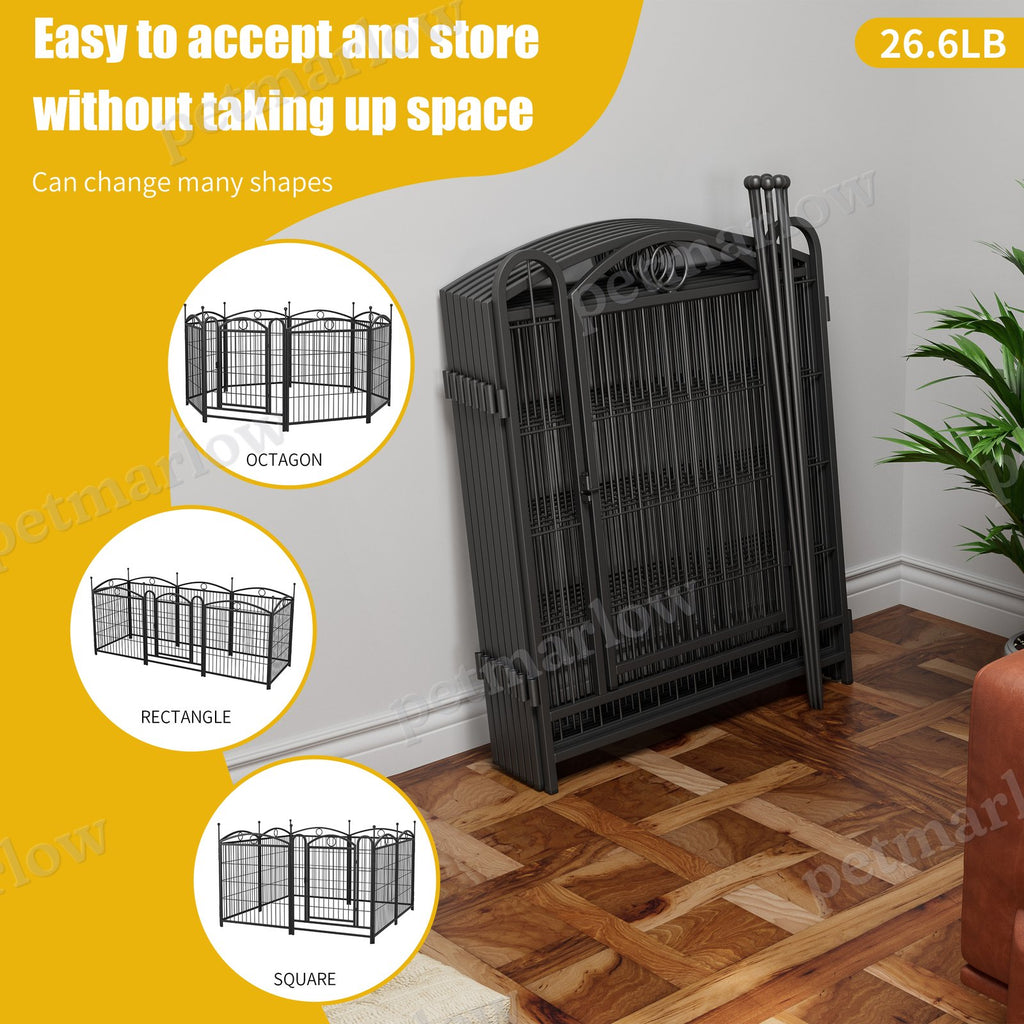 Dog Playpen Indoor 32 Inch Heavy Duty Metal Fence – view 6