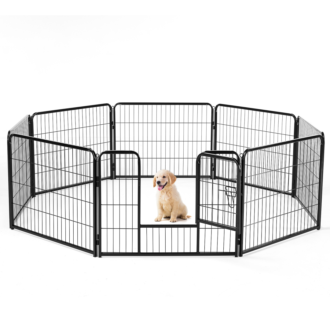 Metal Dog Playpen with Door for Secure Space