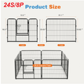 Metal Dog Playpen with Door for Secure Space – 24S 8P