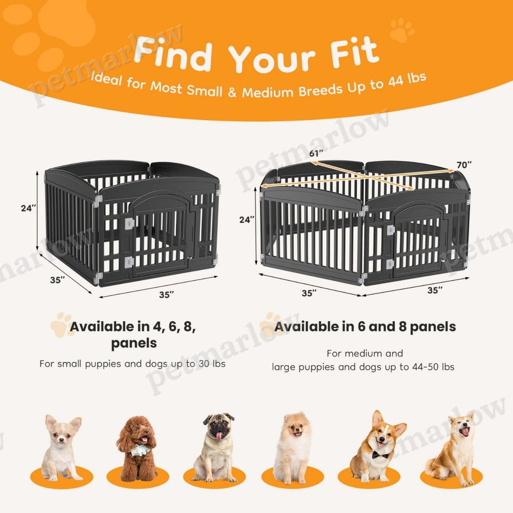 Dog Playpen - Safe Secure Indoor-Outdoor Pet Fence – view 3
