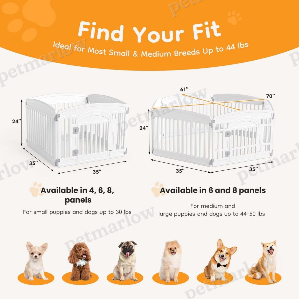 Dog Playpen - Safe Secure Indoor-Outdoor Pet Fence – view 4