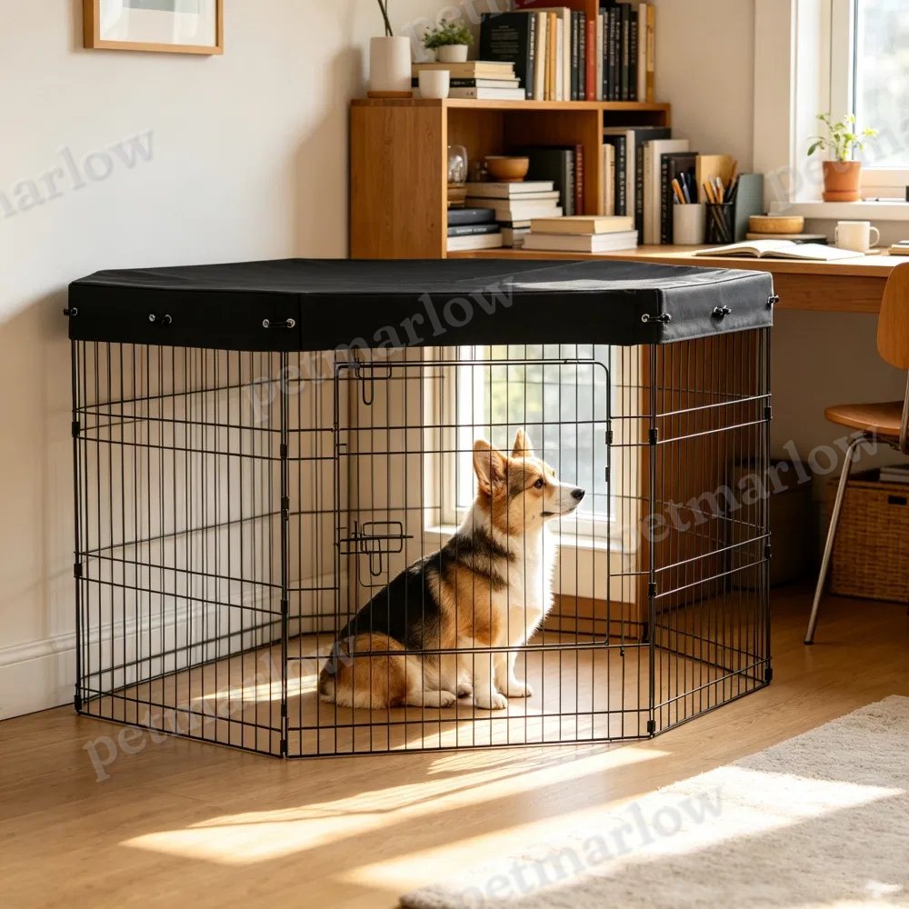 Dog Playpen with Easy Access and Space-Saving Design – view 5