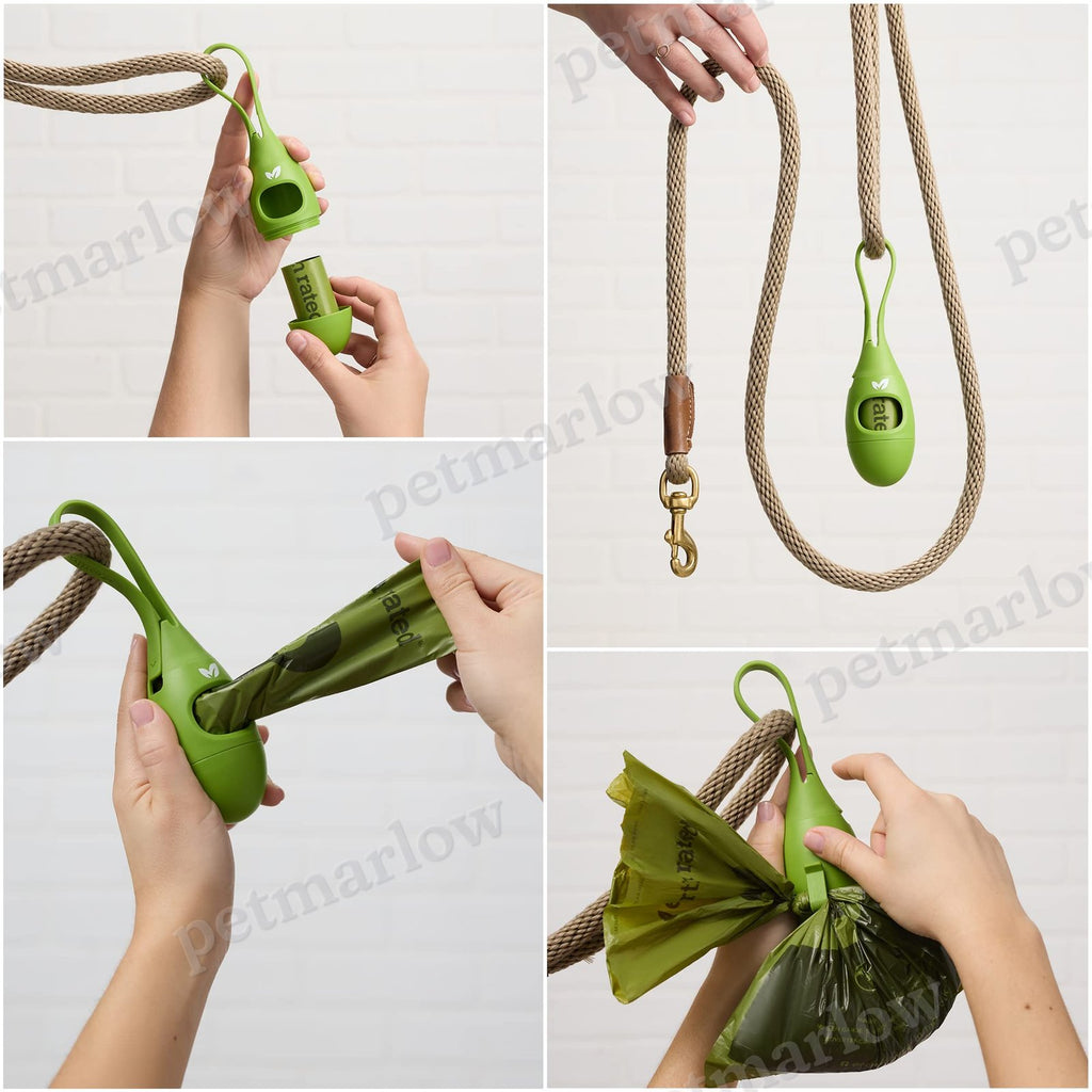 Dog Poop Bag Set With 1Poop Bag Dispenser and 15Waste Bags – view 5