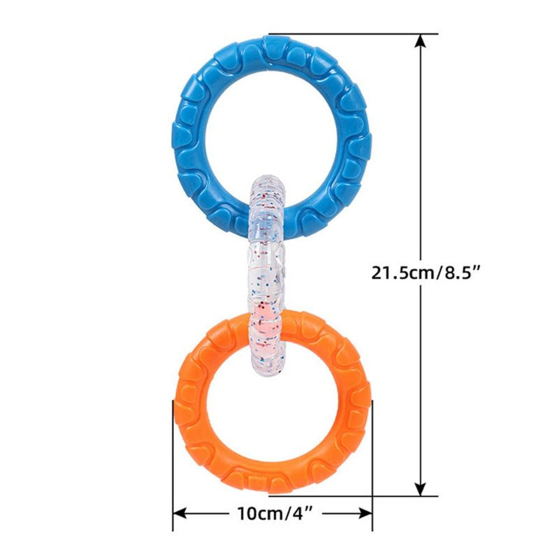 Dog Pull Toy Floating Dog Ring Durable Dog Chewers Fetch Toys – Orange Blue