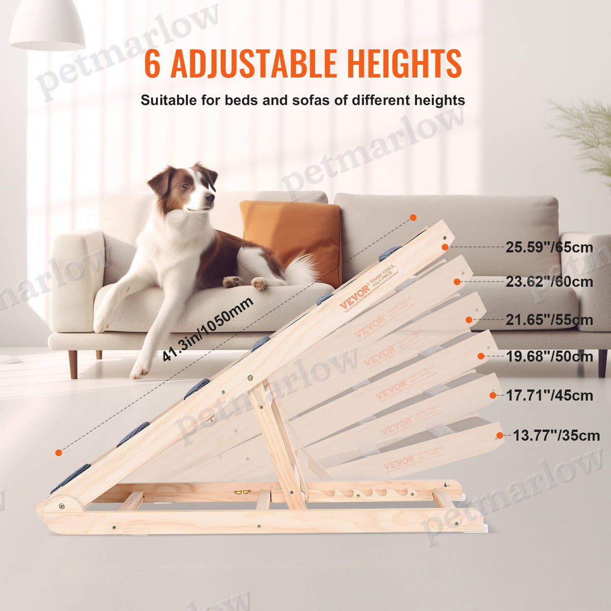 Folding Pet Ramp For Bed, Adjustable Dog Ramp – view 3
