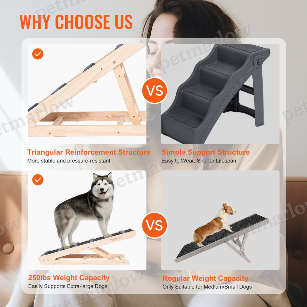 Folding Pet Ramp For Bed, Adjustable Dog Ramp – view 6