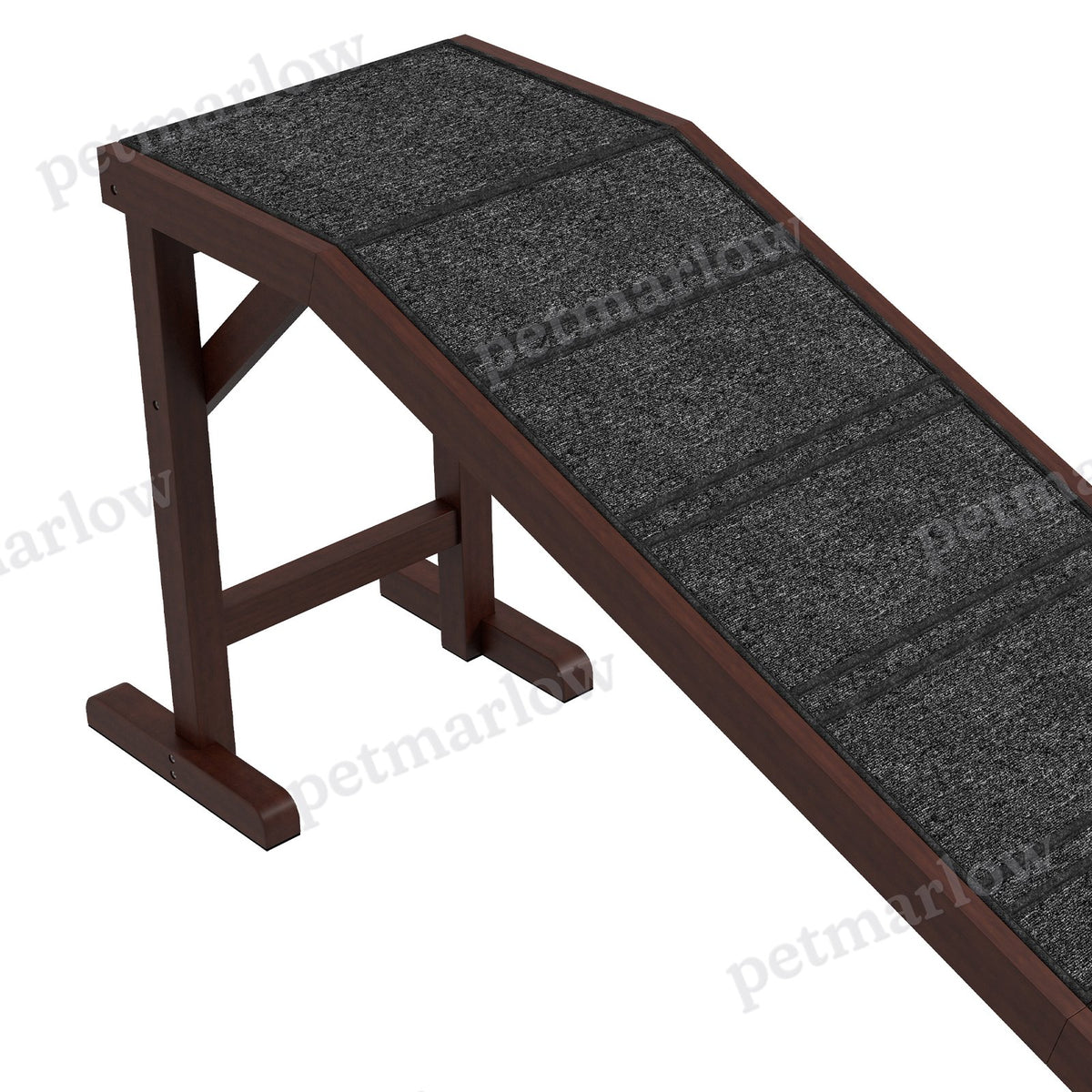 Dog Ramp for Bed with Non-Slip Carpet and Platform – view 4