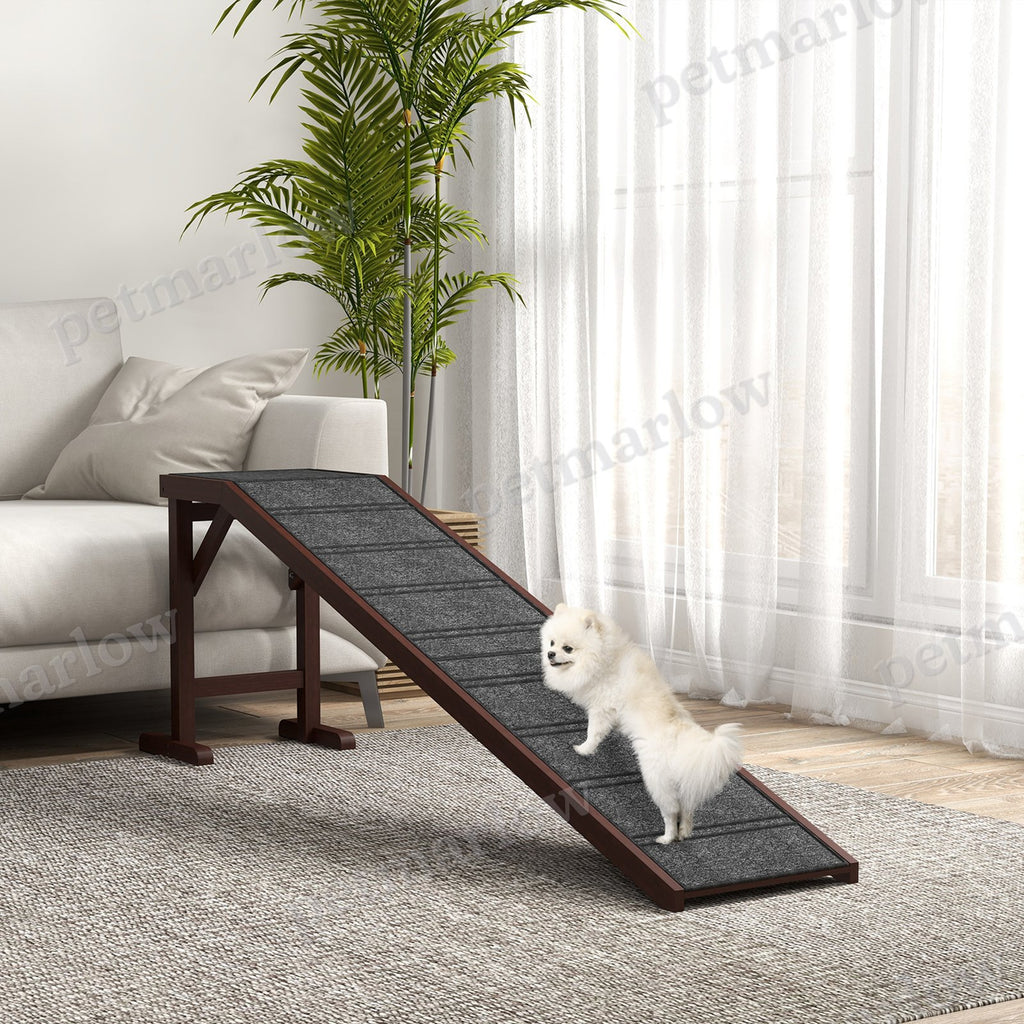 Dog Ramp for Bed with Non-Slip Carpet and Platform – view 5