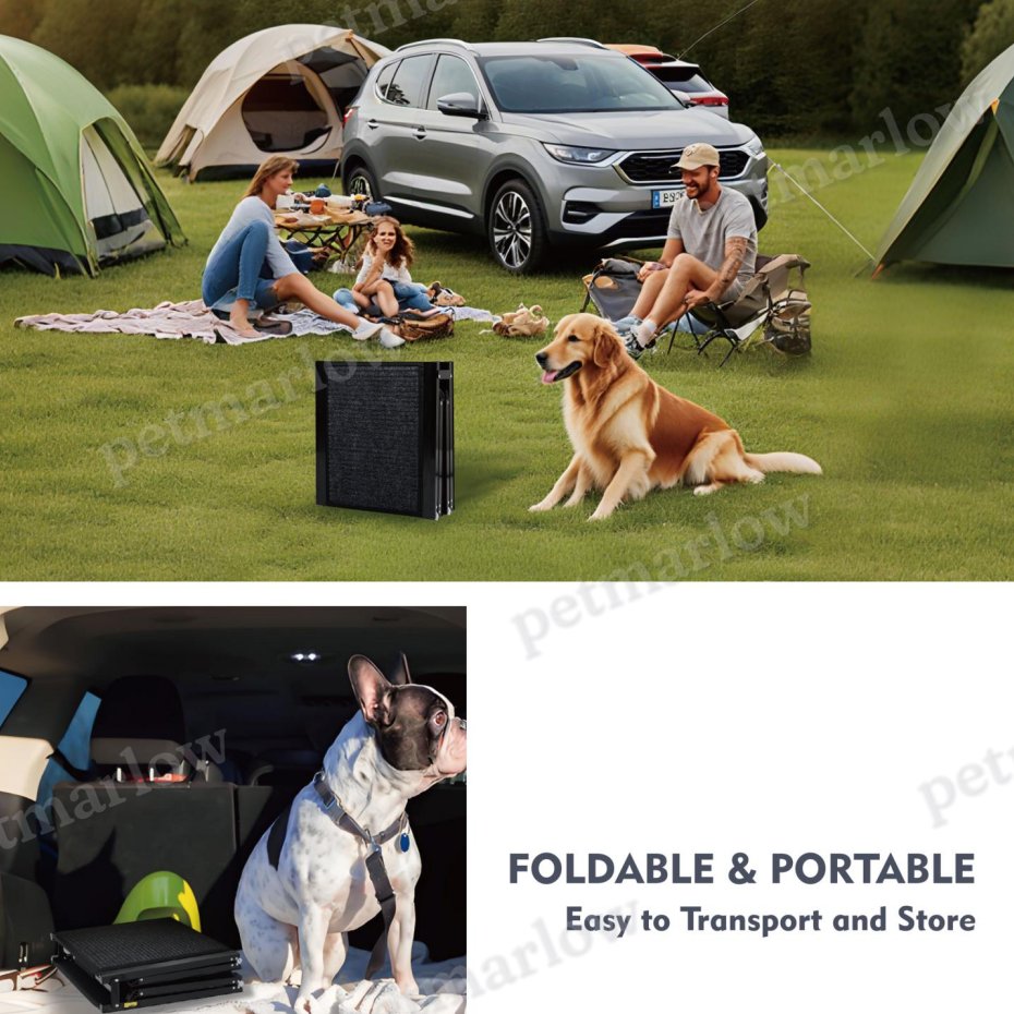 71" Portable Dog Ramp for Car with Non-Slip Surface – view 3