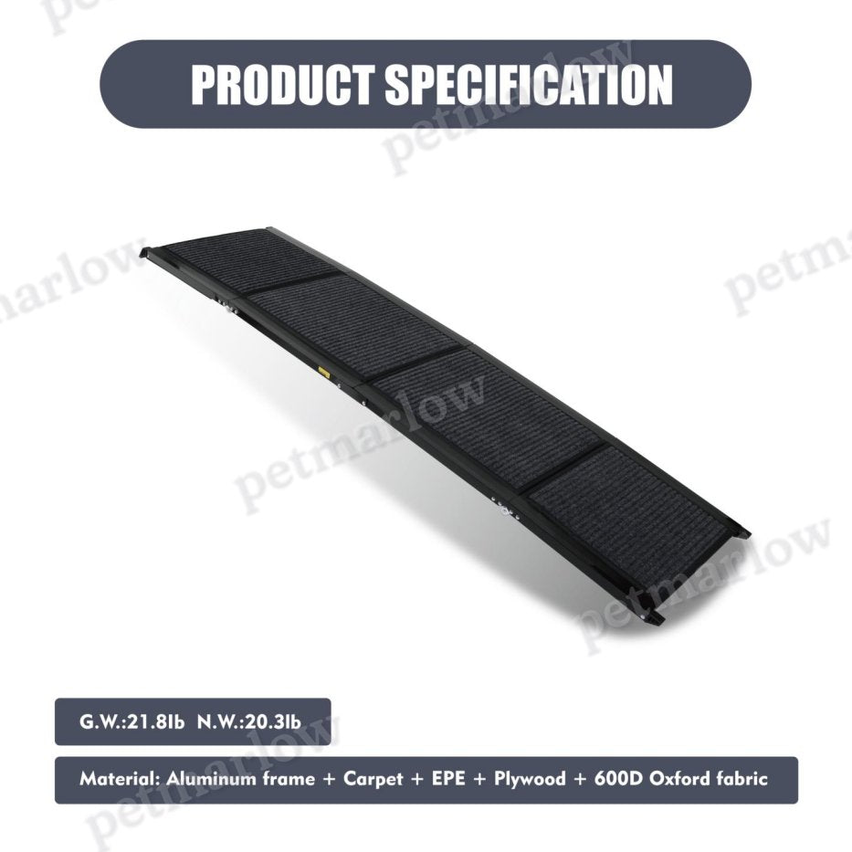 71" Portable Dog Ramp for Car with Non-Slip Surface – view 4