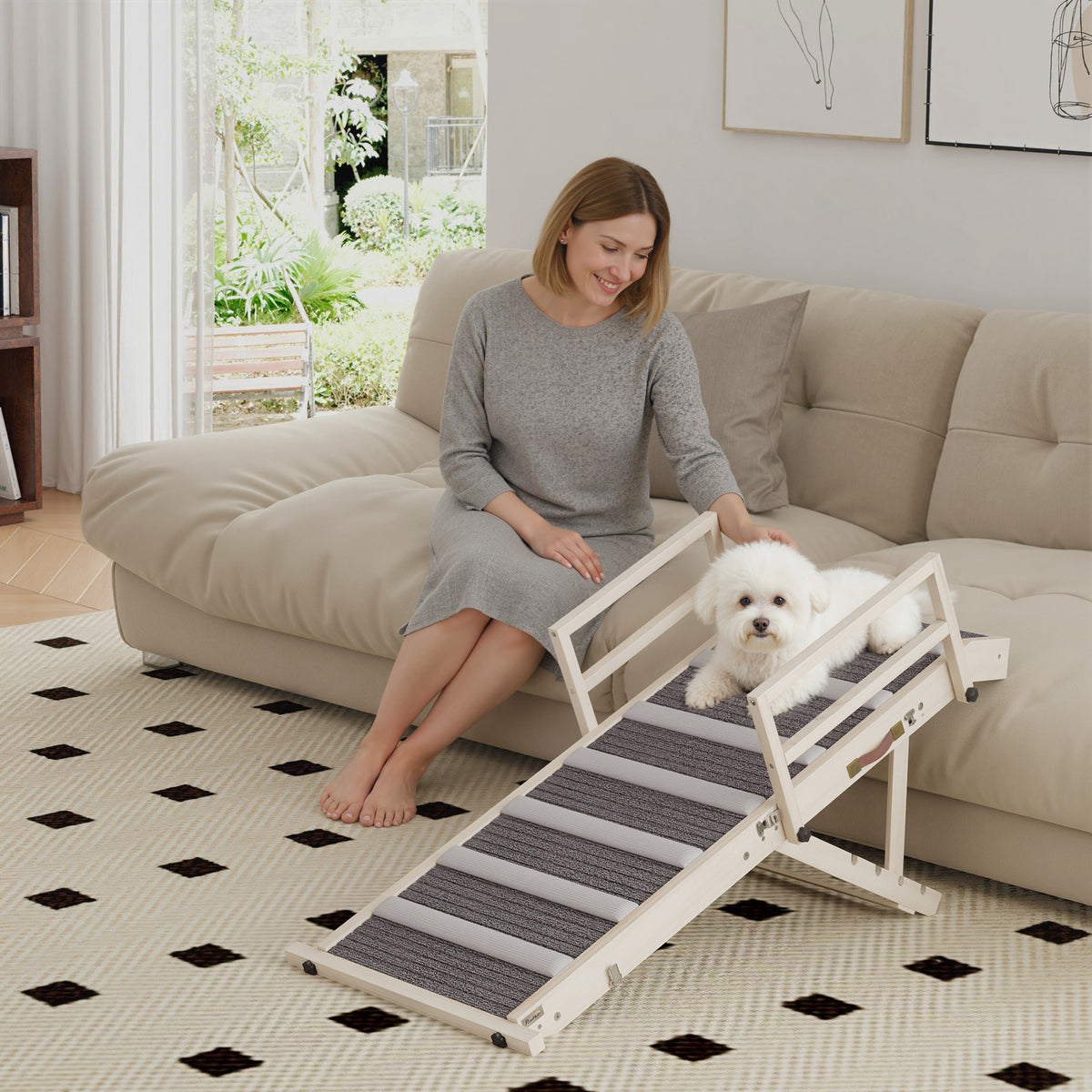 Dog Ramp with Adjustable Height for Easy Access