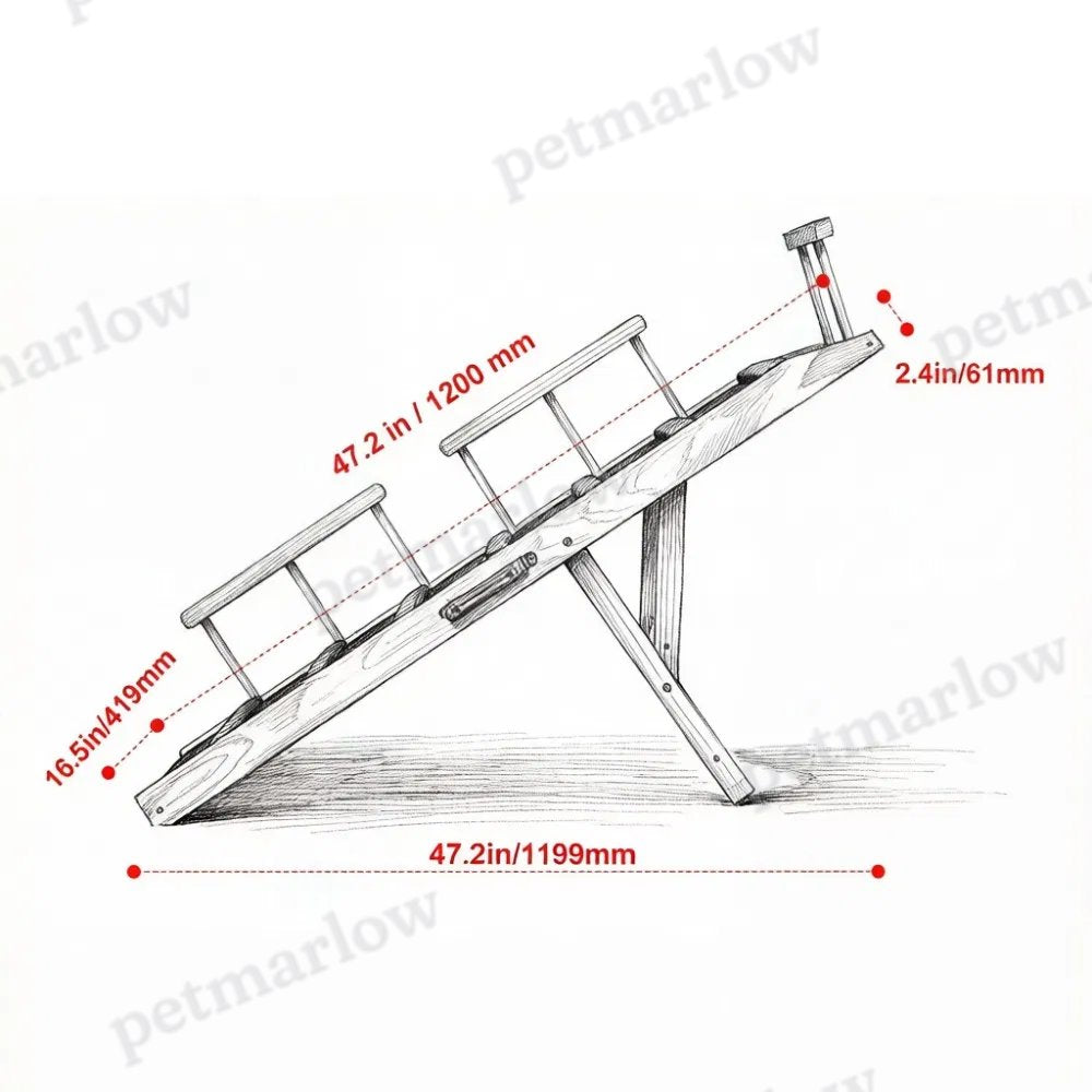 Dog Ramp with Adjustable Height for Easy Pet Access – view 3