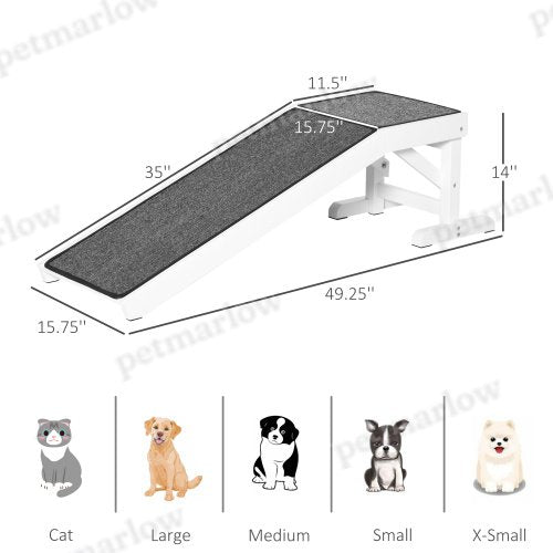 Dog Ramp With Non-Slip Carpet For Easy Access – view 2