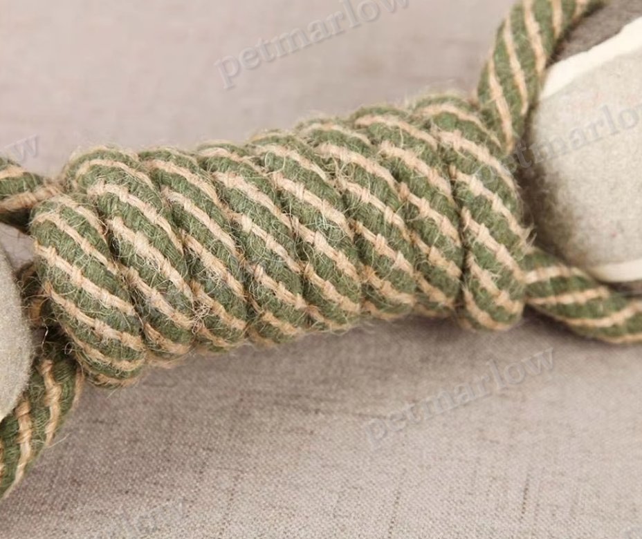 Dog Rope Toys with Balls - Chew Toy for Dogs with Paw Print – view 3