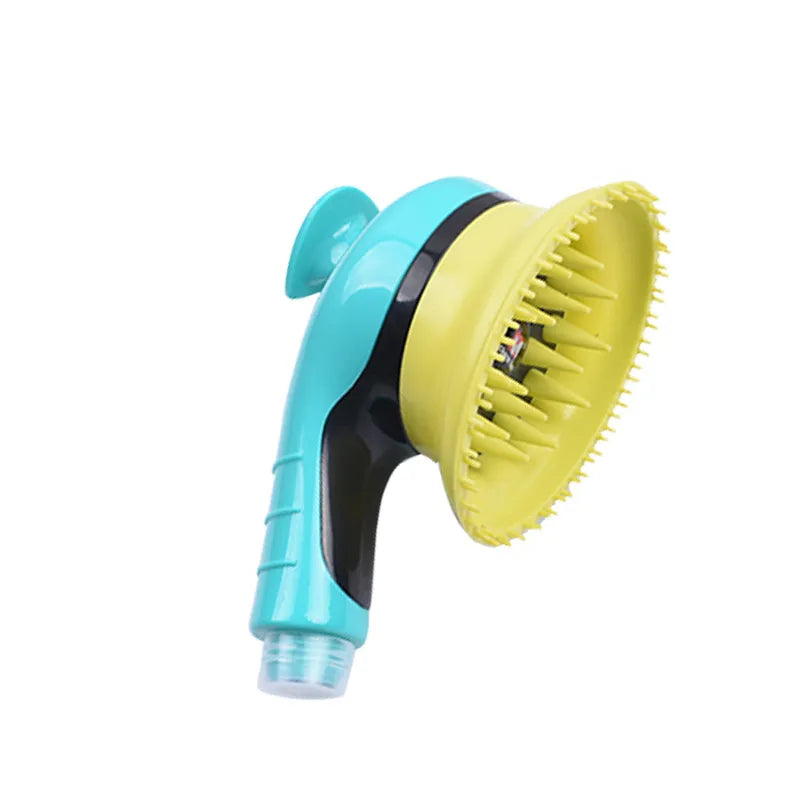 Dog Shower Brush with Massage and Coat Cleaning Function – Blue
