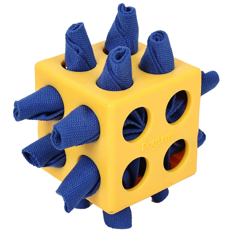 Dog Sniffing Rubik's Cube Toy Pets Boredom Interactive Toy – Yellow