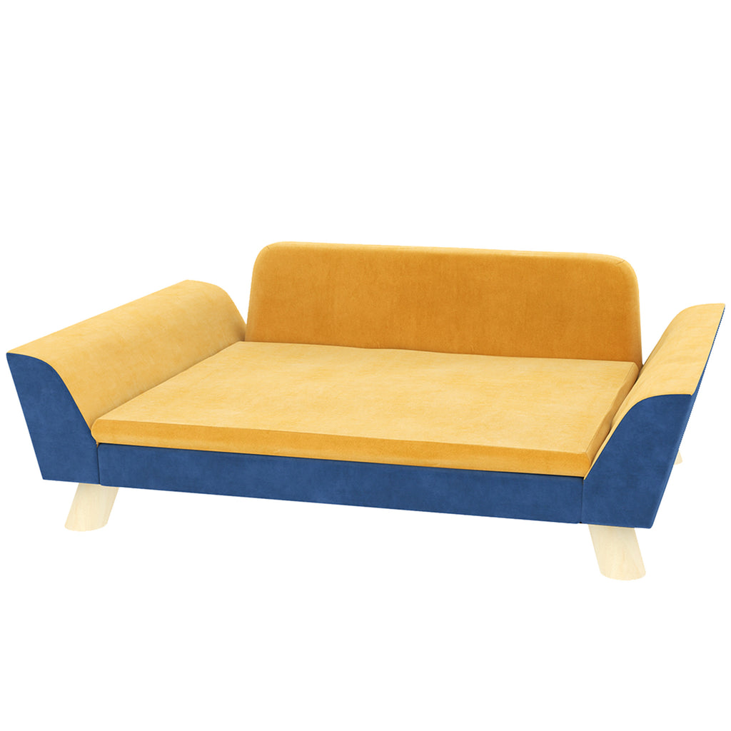 Dog Sofa Bed for Small Dogs with Soft Cushion – Orange / 820x230x560 mm