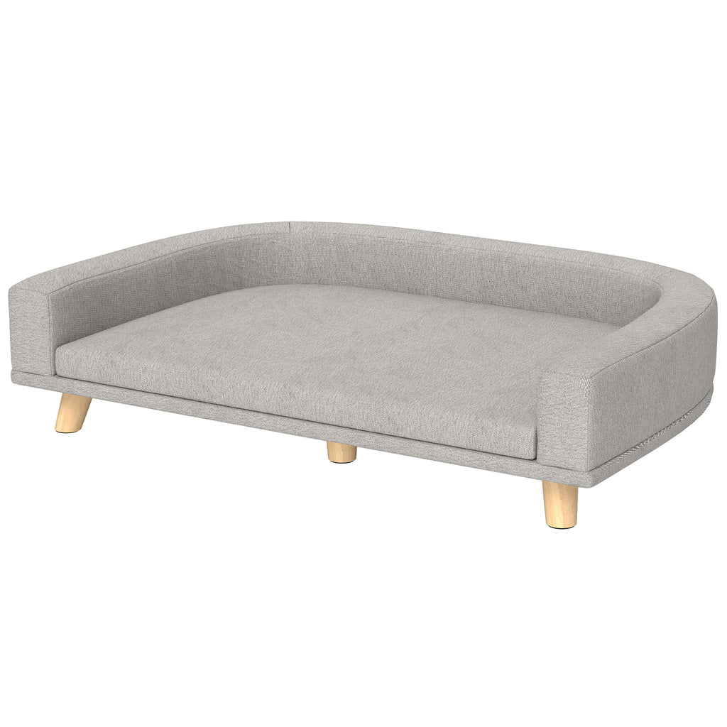 Dog Sofa Couch Bed with Washable Cushion for Large Pets – Gray / 780x175x650 mm