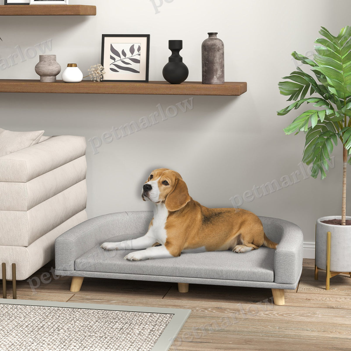 Dog Sofa Couch Bed with Washable Cushion for Large Pets – view 3
