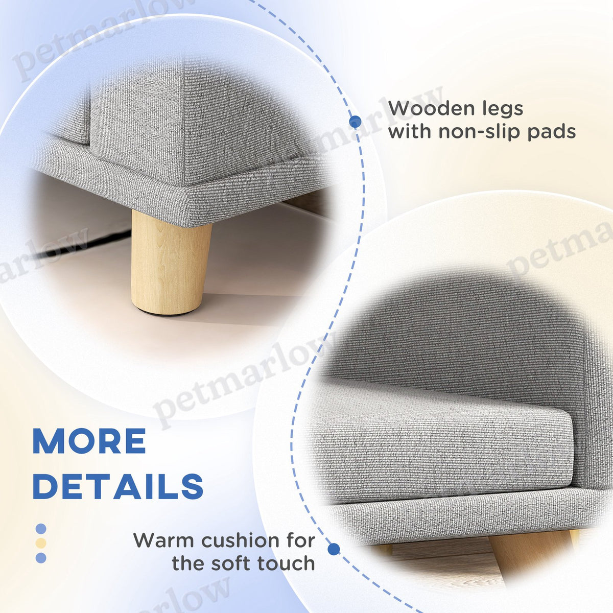 Dog Sofa Couch Bed with Washable Cushion for Large Pets – view 4