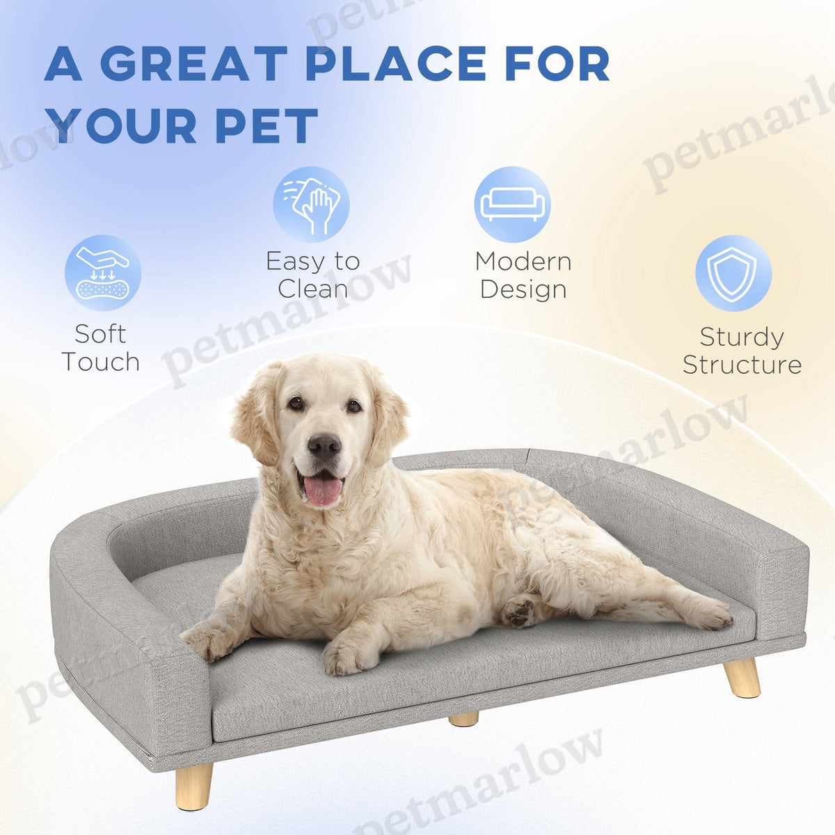 Dog Sofa Couch Bed with Washable Cushion for Large Pets – view 5