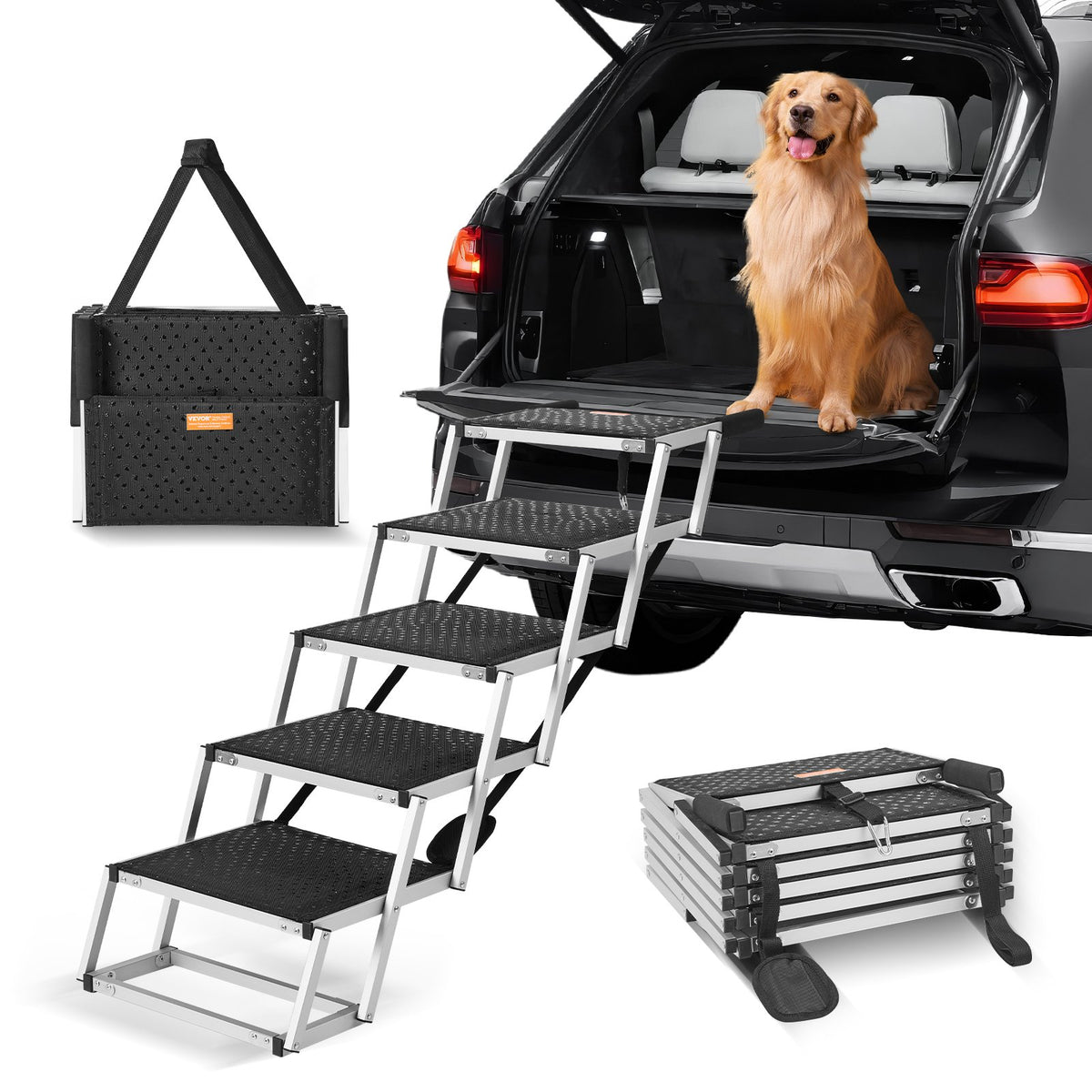 5-Step Folding Dog Stairs
