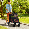 Dog Stroller for Medium and Large Pets with Safety Leashes – view 2