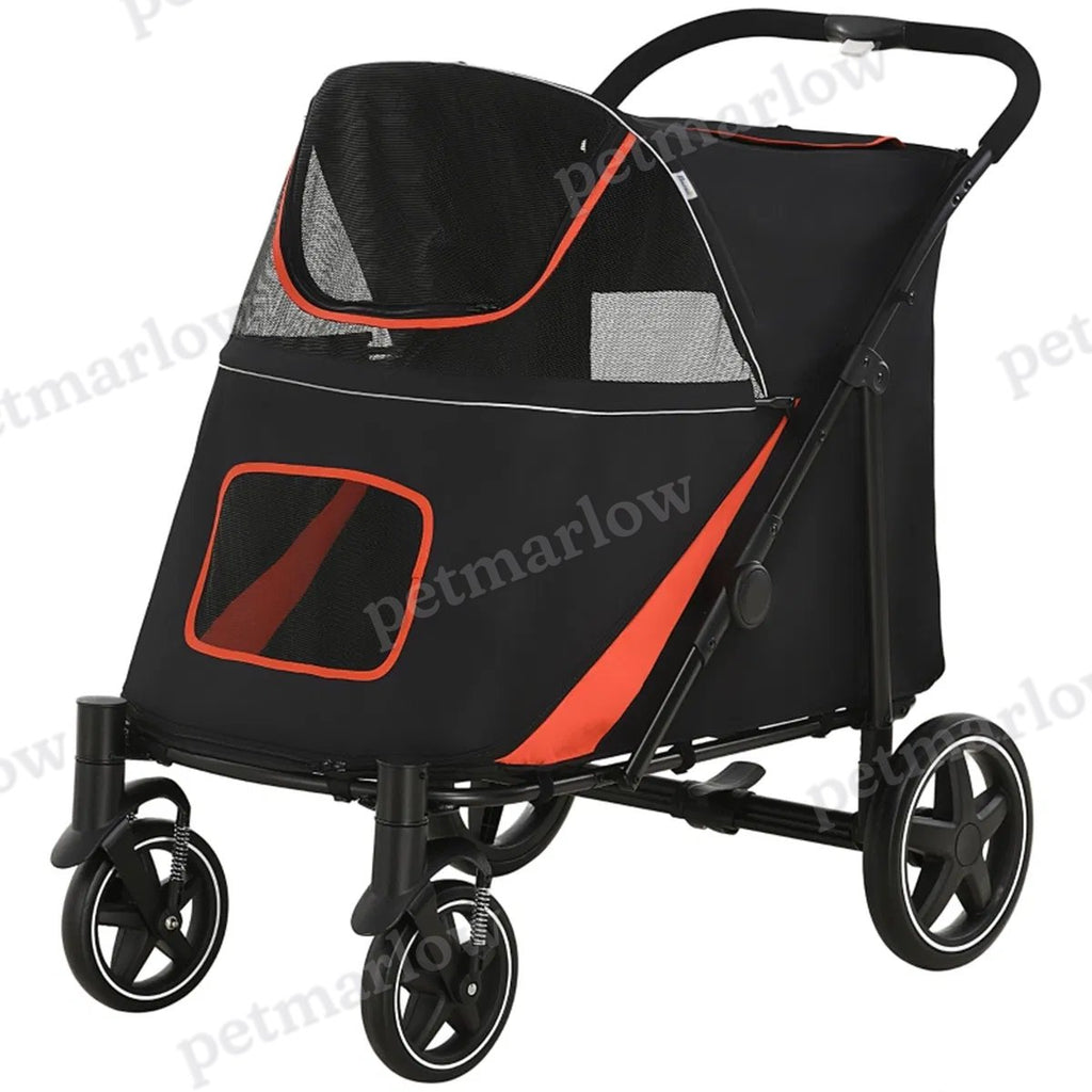 Dog Stroller for Medium and Large Pets with Safety Leashes – view 4