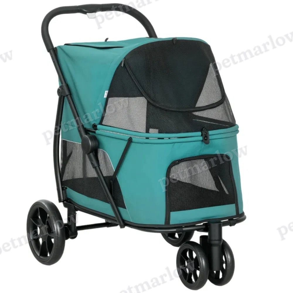 Dog Stroller for Medium Dogs with Panoramic Windows