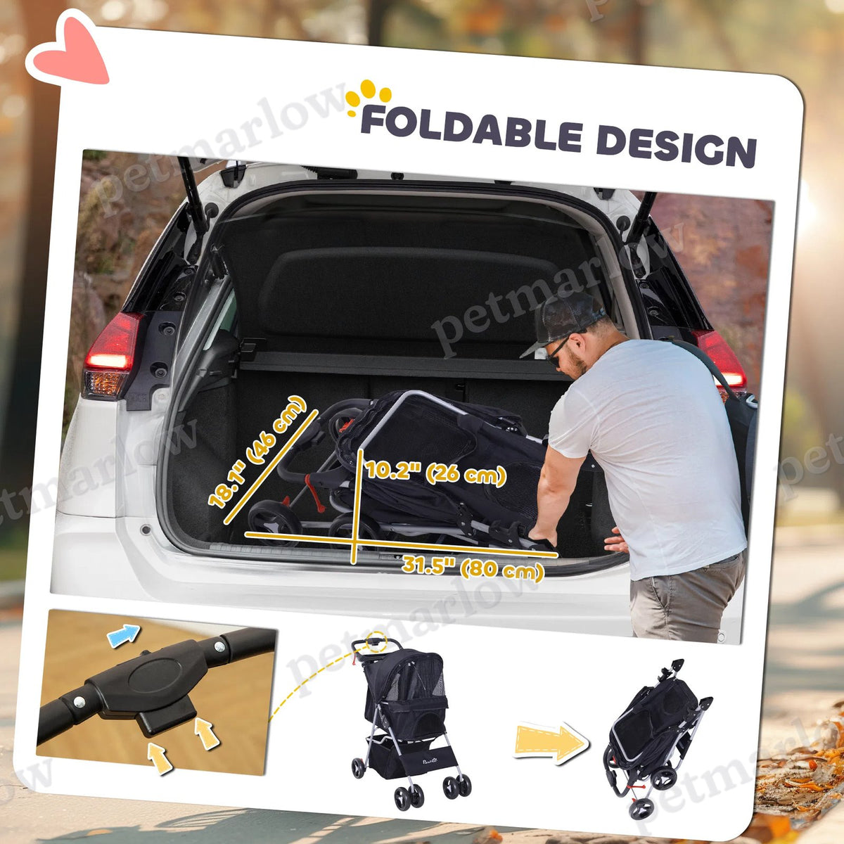 Dog Stroller with Cup Holder – view 3