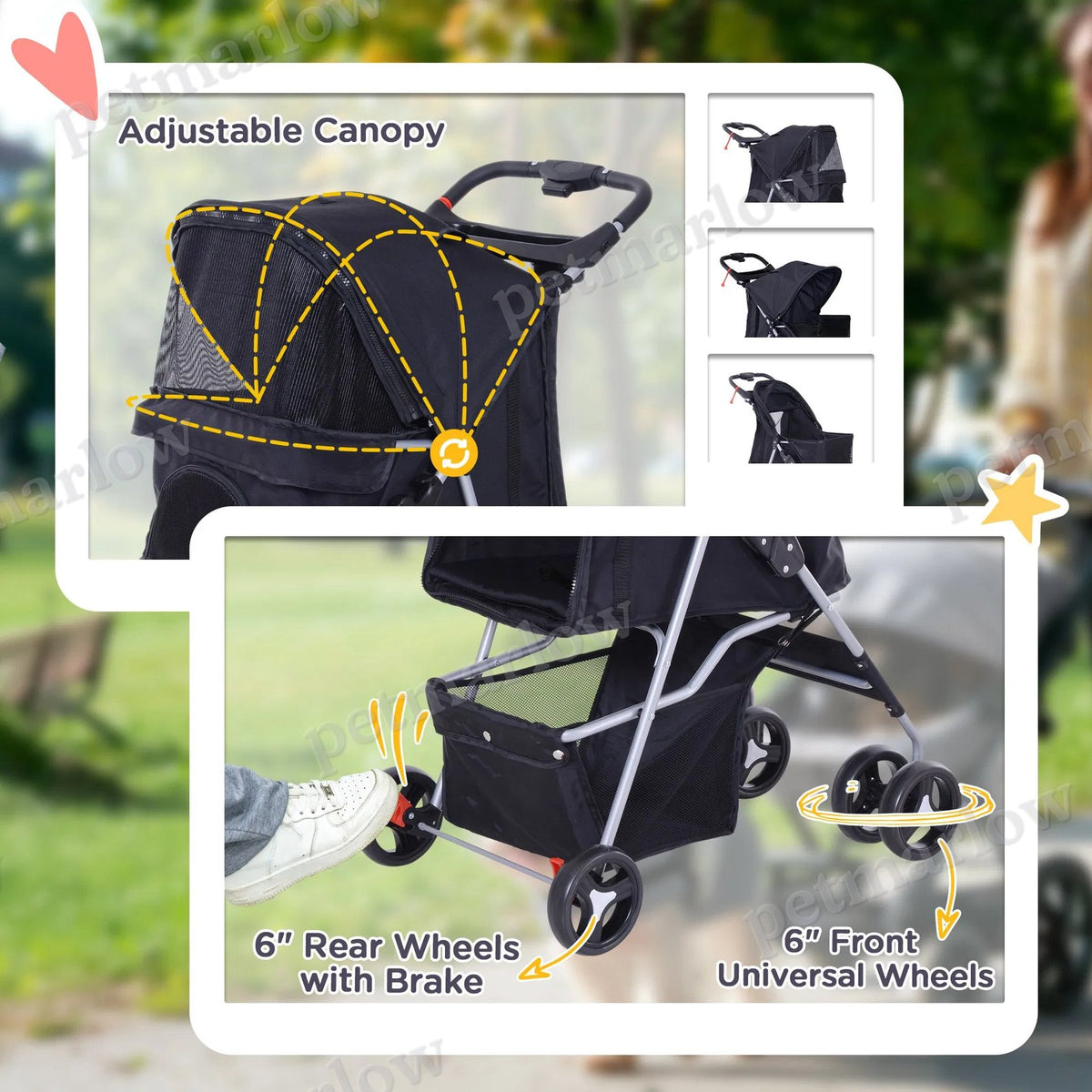 Dog Stroller with Cup Holder – view 4