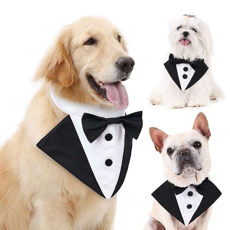 Dog Tuxedo Bandana Dog Costumes Bow Tie
