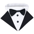Dog Tuxedo Bandana Dog Costumes Bow Tie – Black / Small (S)